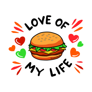 My Valentine Is A Burger T-Shirt