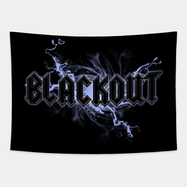 Heavy Metal Blackout Tapestry by Eggy's Blackberry Way