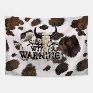 Bull skull fur Tapestry