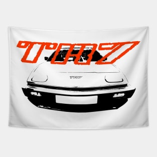 Triumph TR7 British classic car monoblock black and white with logo Tapestry