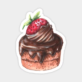 Chocolate Strawberry Cake Magnet