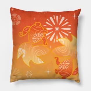 Yoimiya gold fish card_design Pillow