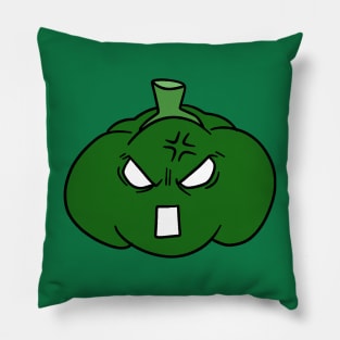 Angry Green Bell Pepper Pillow