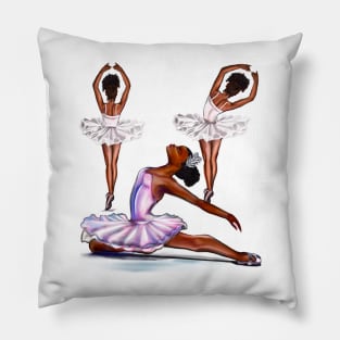 African American  ballerina -#010 brown skin ballerinas. Top 100 best ballet gifts Pillow