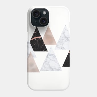 Marble geometric triangles Phone Case