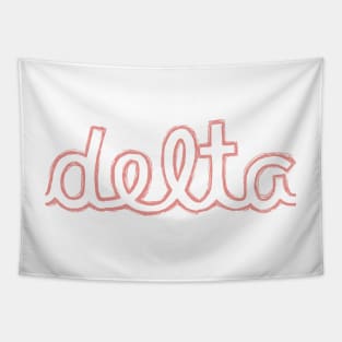 Delta Cursive Greek Letter Tapestry