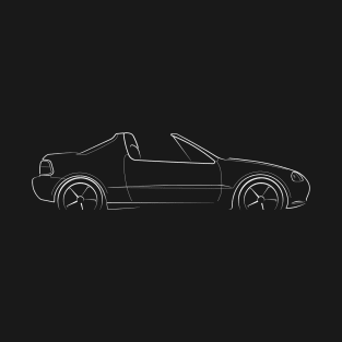 1995 Honda Del Sol - profile stencil, white T-Shirt