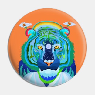 Save Me Striped Tiger Pin