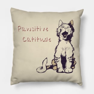 Pawsitive Catitude Pillow