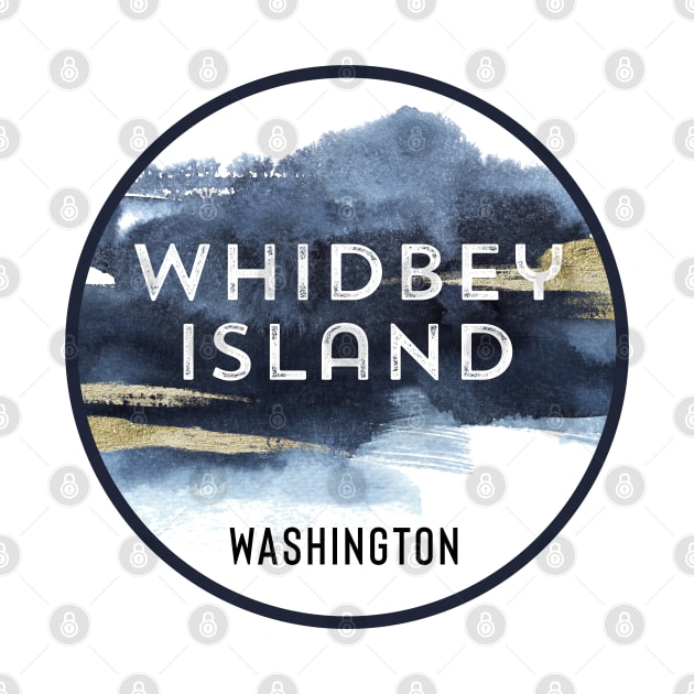 Whidbey Island Washington Watercolor Design Souvenir by Pine Hill Goods