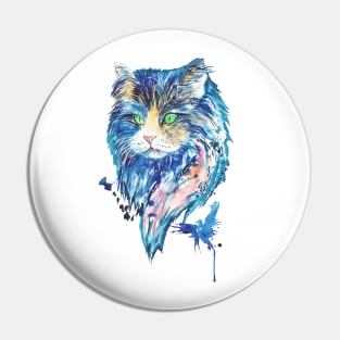 cat watercolor Pin