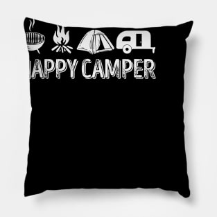 'Happy Camper Fire' Cool Camping Gift Pillow