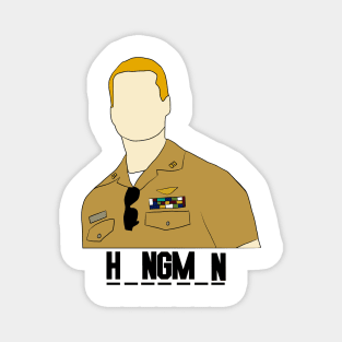 hangman silhouette dark uniform Magnet