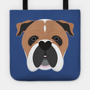 English bulldog red and white Tote