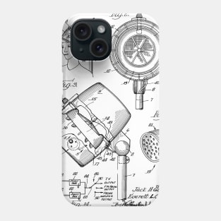 Hair Dryer Sound System Vintage Patent Hand Drawing Phone Case