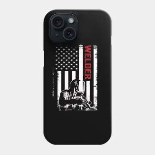 Welding Funny Welder Quotes USA American Flag Phone Case