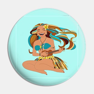 Hawaiian Happy Hula Girl Pin