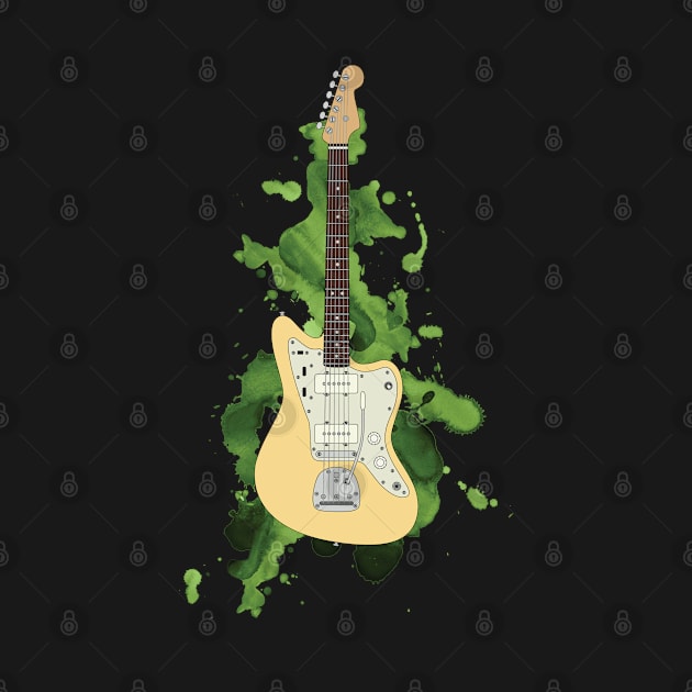 Offset Style Electric Guitar Buttercream Color by nightsworthy