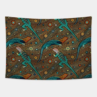 Colourful lizards Tapestry