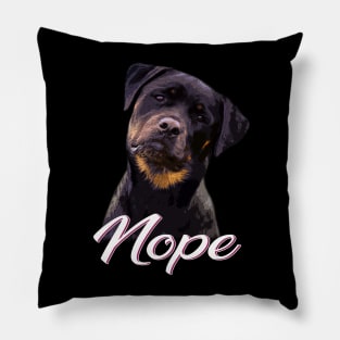 Sturdy Dog NOPE Rottweiler Love, Tee Trendsetter Triumphs Pillow