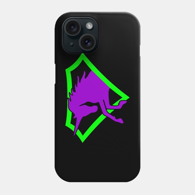 Unicorn jumps out of a triangular frame Phone Case by FancyTeeDesigns