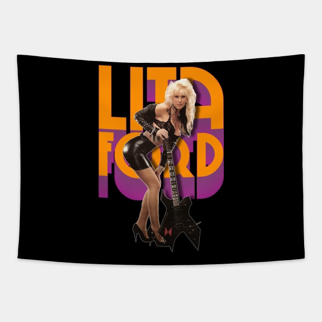 Lita Ford Tapestry by darklordpug