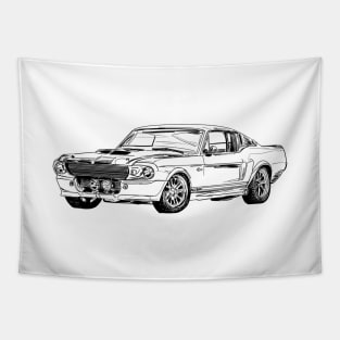 American Classic Muscle Cars Tapestry