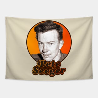 Pete Seeger ))(( Retro Folk Icon Tapestry