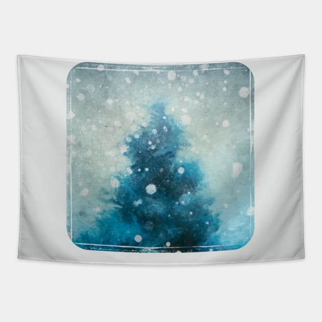 Winter Tree Painterly Tapestry by DyrkWyst