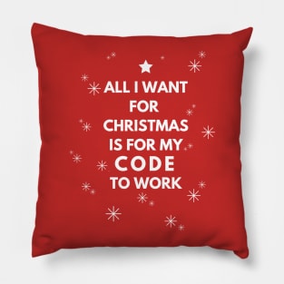 Christmas Coding Programming Pillow