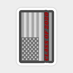 Class Of 2020 Distressed American Flag Red Text Gift Magnet