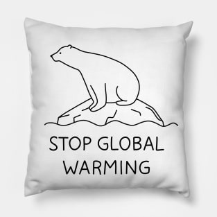 Global Warming - Polar bear Pillow