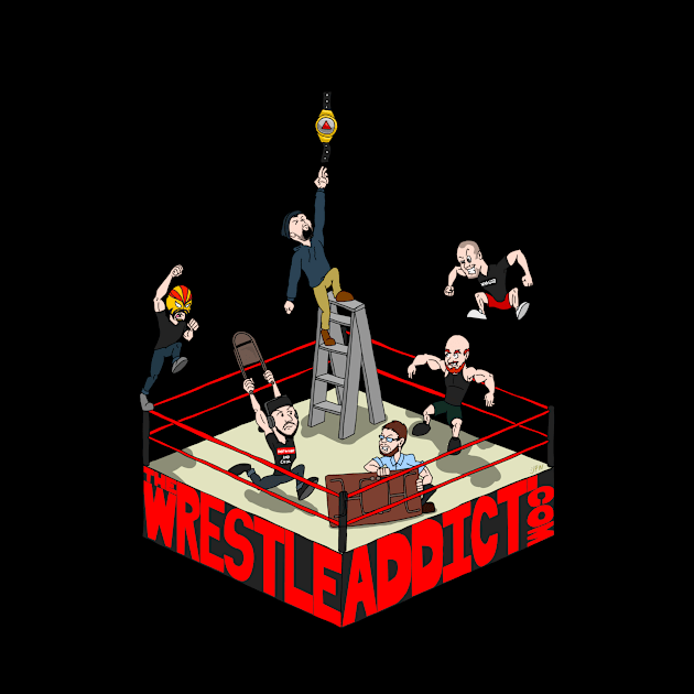 The Wrestle Addict Cartoon Tee by thewrestleaddict