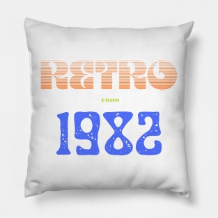 Retro Birthyear T-Shirt 1982 Pillow