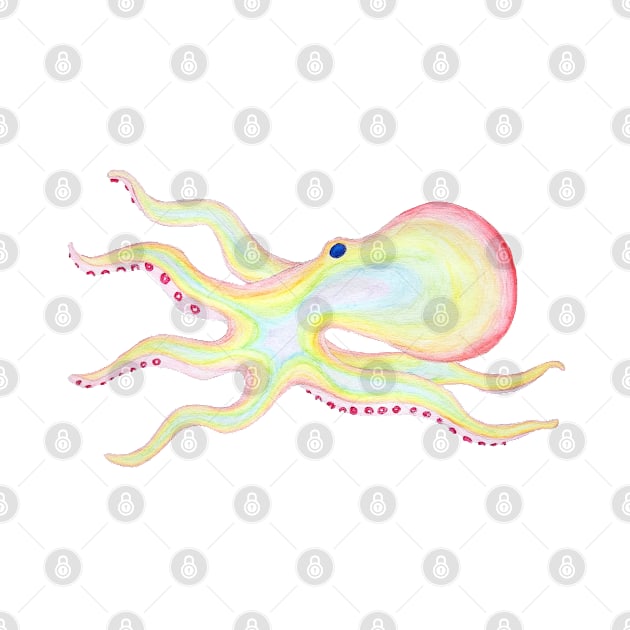 Playful Rainbow Octopus by The Color Worker by The Word Worker