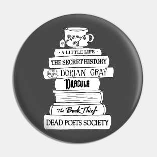 Dark Academia book stack Pin