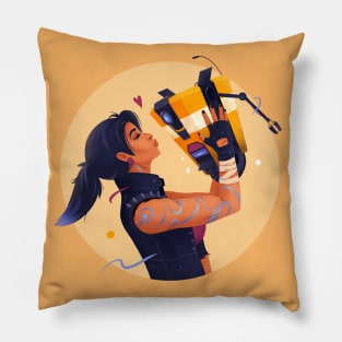 Claptrap and Amara Pillow