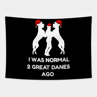 Great Dane Christmas Gift T-Shirt | Normal 2 Great Danes Ago Tapestry