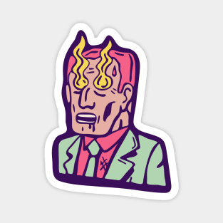 Burning Eyes Man in Suit Magnet