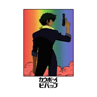 Retro Grunge Frame Anime Poster | Spike Spiegel T-Shirt