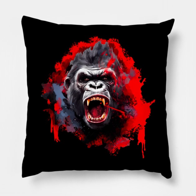 Gorilla Pillow by NemfisArt