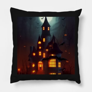 Haunted House Pillow