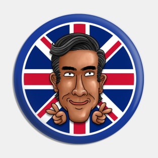 Rishi Sunak Victory Sign British Flag Pin