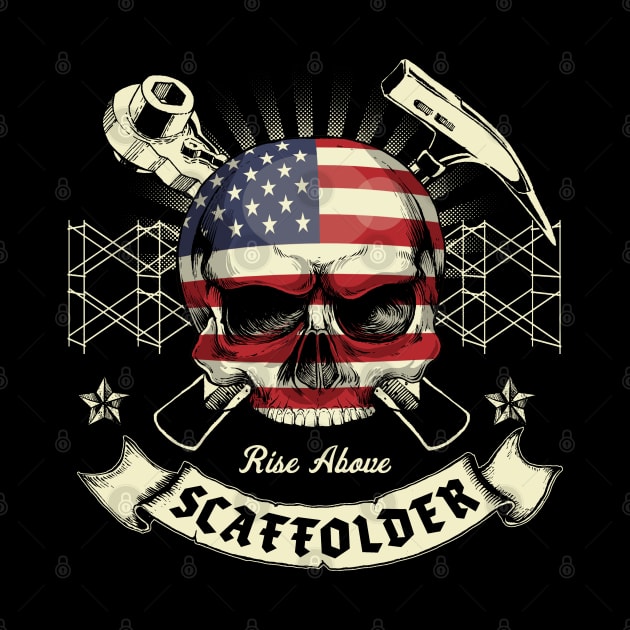 USA American Scaffolder by Black Tee Inc