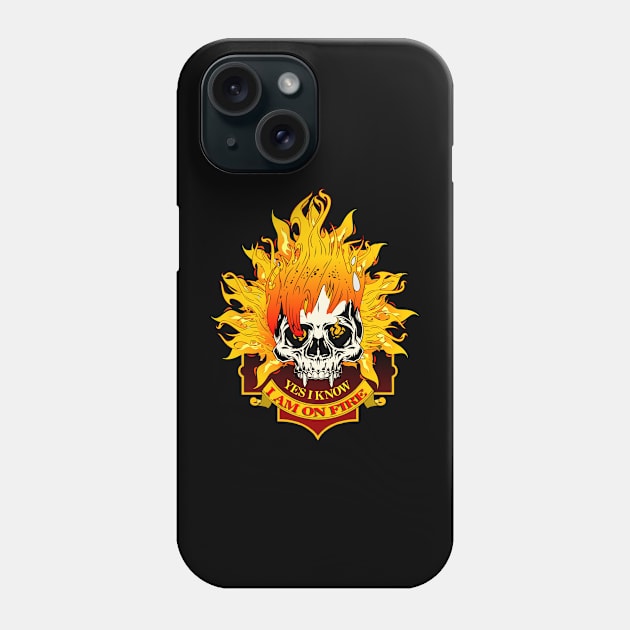 Skull - HellFire Skull Phone Case by Wear & Cheer