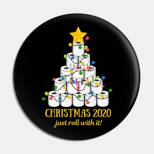 2020 Funny Quarantine Christmas Toilet Paper Tree Gifts Shirt Funny Christmas Lights Gifts Pin by WoowyStore