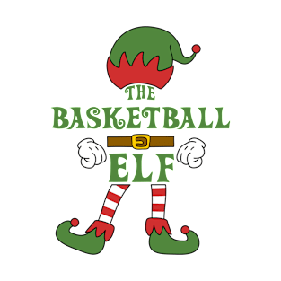 The Basketball Elf Christmas Family Matching Outfits Group Attire T-Shirt