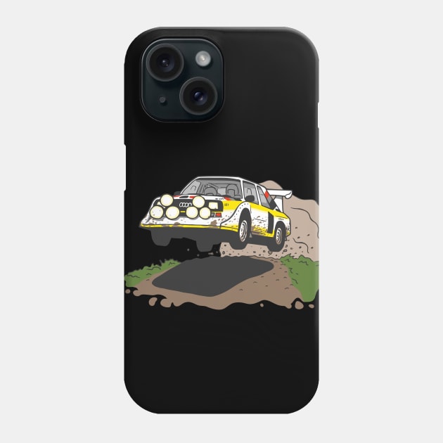 Quattro S1 Rally - Full Send - Group B WRC (Muddy) Phone Case by Gregrrr