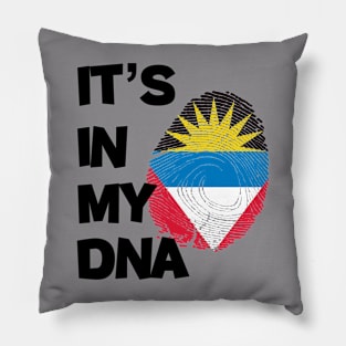 Flag of antigua barbuda in fingerprint Pillow