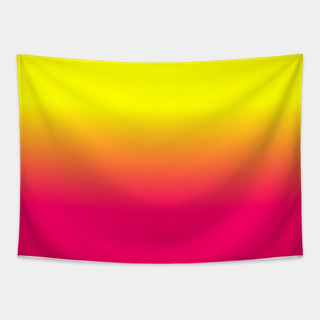 Neon Pink and Neon Yellow Ombré Shade Color Fade Tapestry by podartist